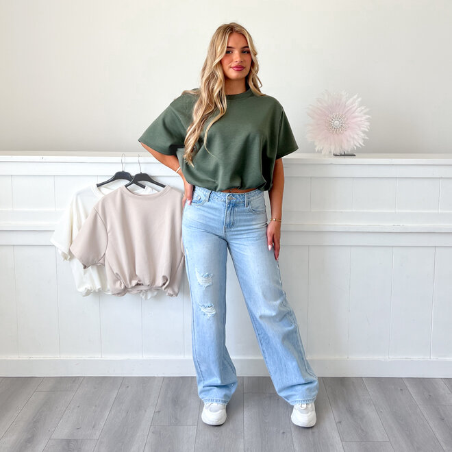 Cropped Kimmy T-Shirt Groen