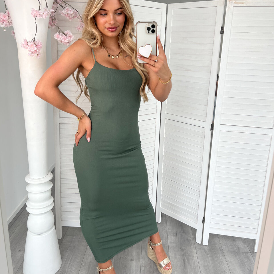 Hannah Maxi Jurk Groen