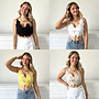 Chloe Crop Top Geel