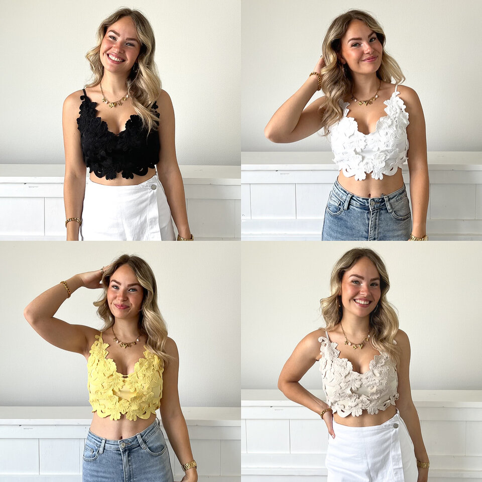 Chloe Crop Top Geel