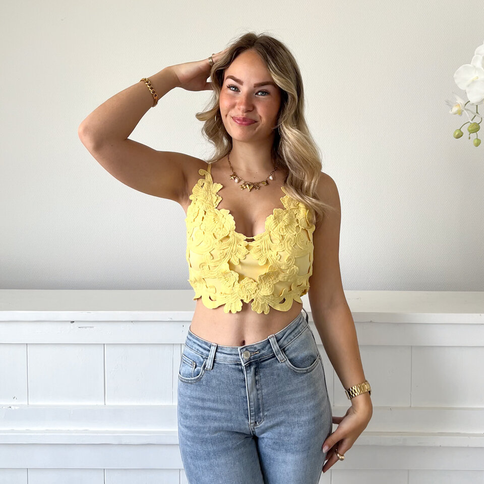 Chloe Crop Top Geel