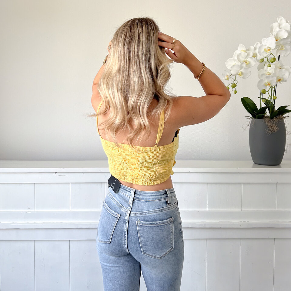 Chloe Crop Top Geel