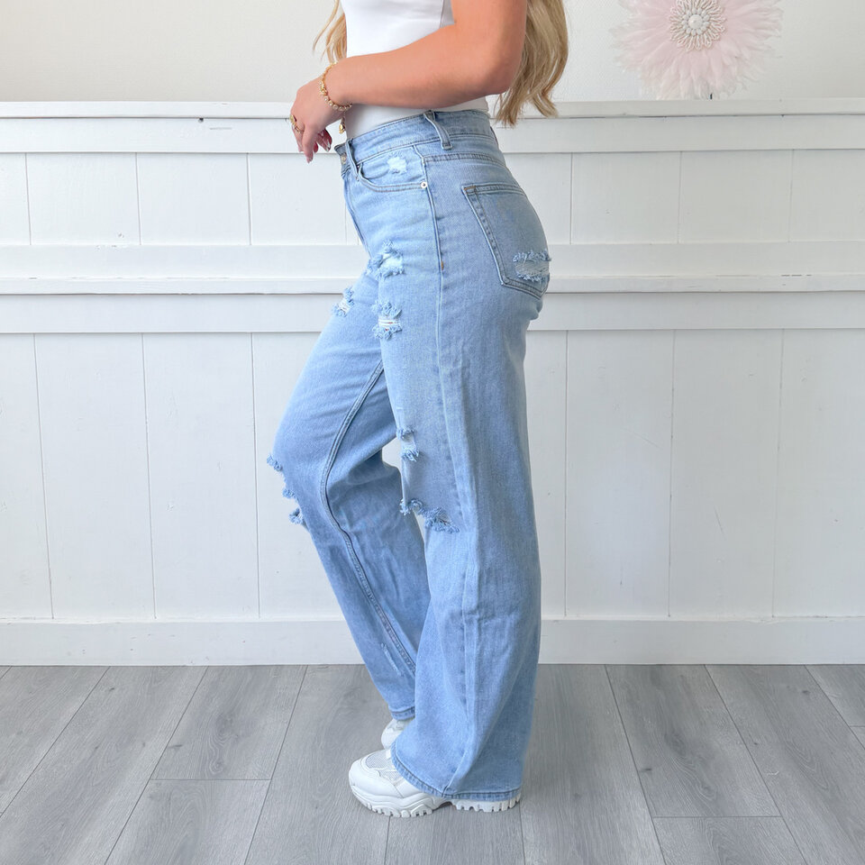 Dionne Straight Leg Jeans Blauw