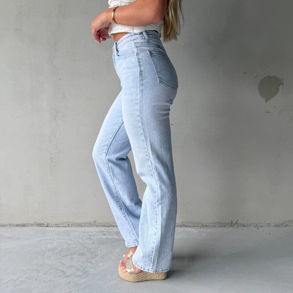 Ivy Wide Leg Jeans Blauw