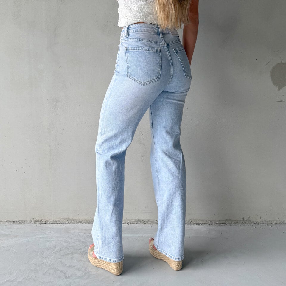 Ivy Wide Leg Jeans Blauw