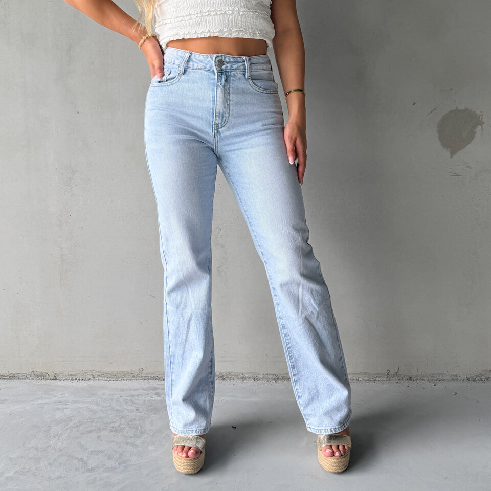 Ivy Wide Leg Jeans Blauw