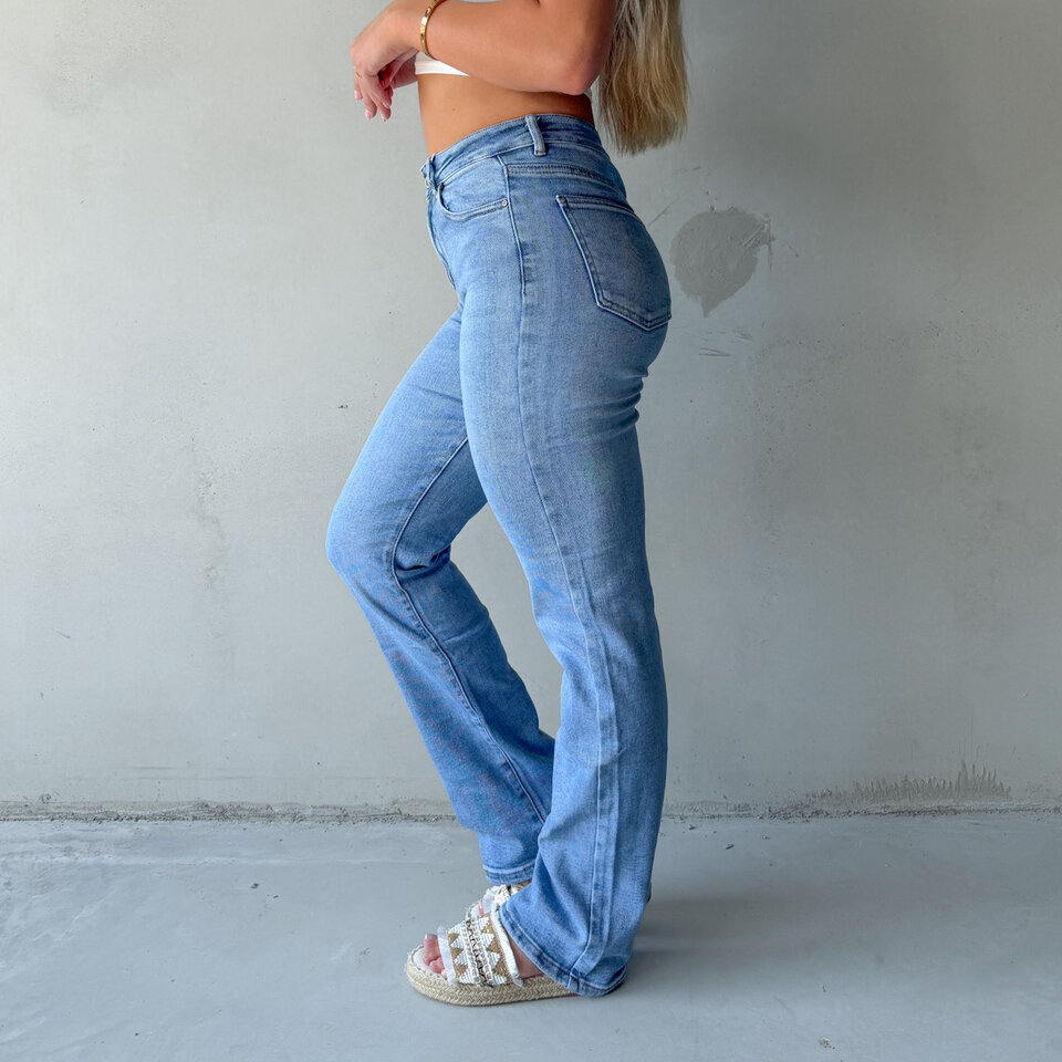 Laurie Wide Leg Jeans Blauw