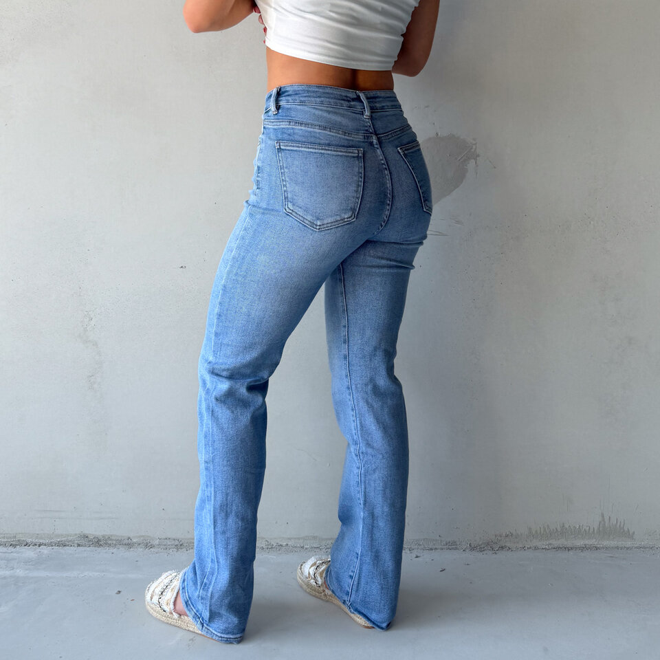 Laurie Wide Leg Jeans Blauw