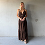 Kimberley Maxi Jurk Bruin