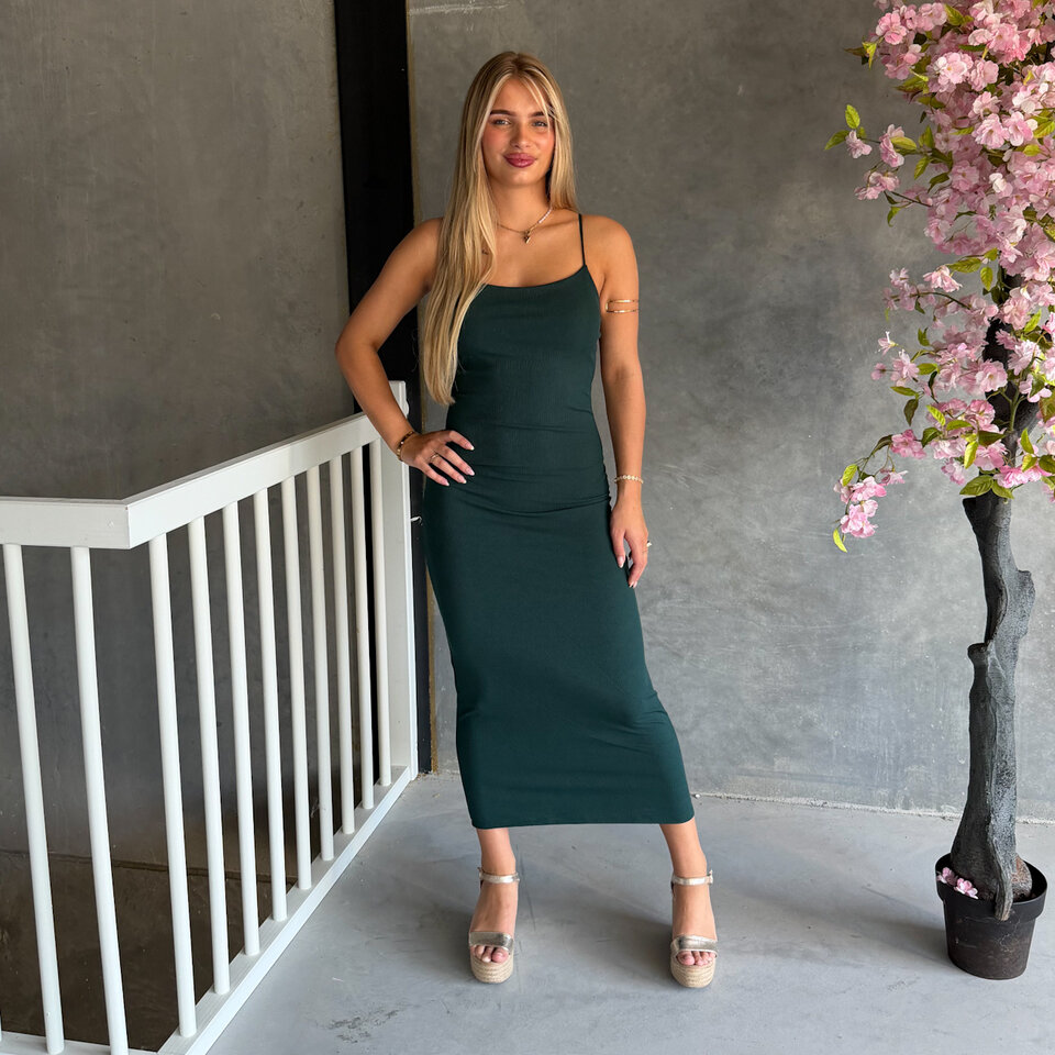 Hannah Maxi Jurk Smaragdgroen