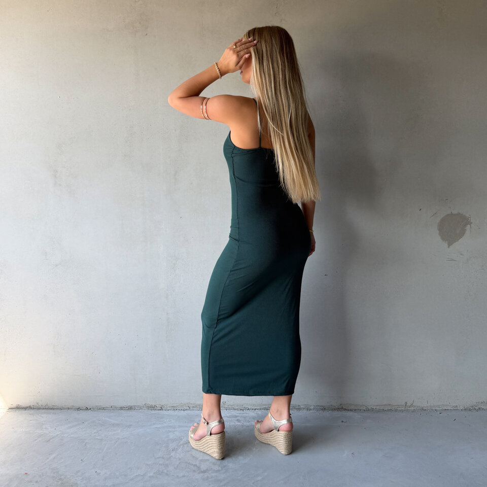 Hannah Maxi Jurk Smaragdgroen