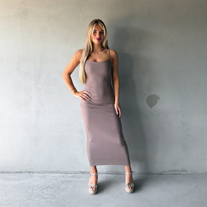 Hannah Maxi Jurk Taupe