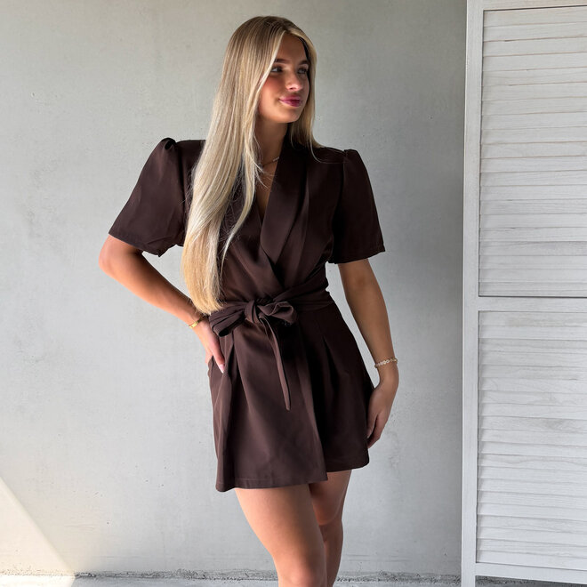 Fleur Blazer Playsuit Bruin