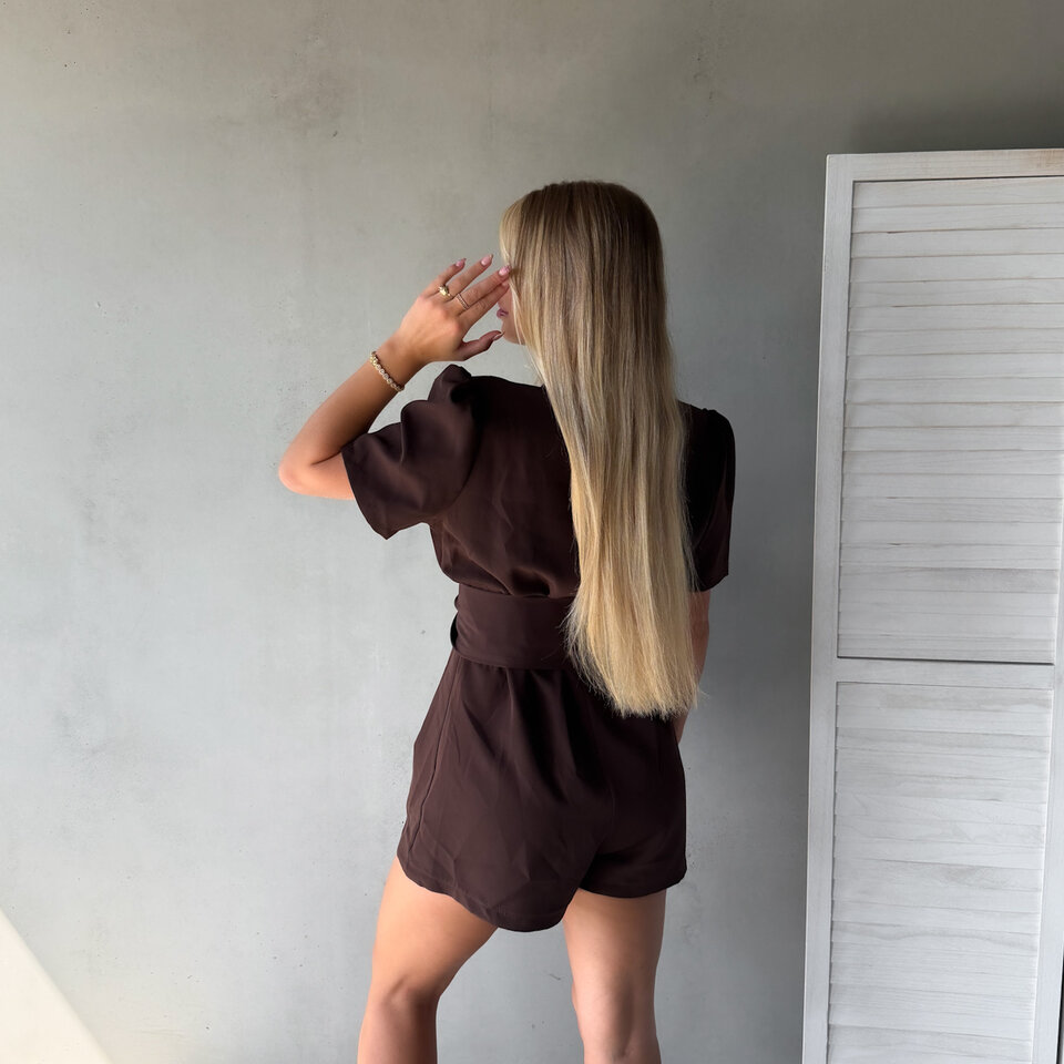 Fleur Blazer Playsuit Bruin