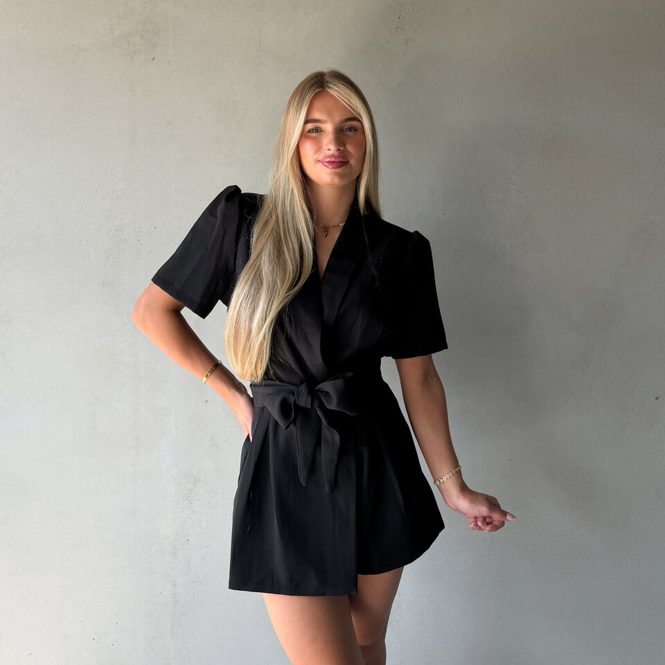 Fleur Blazer Playsuit Zwart