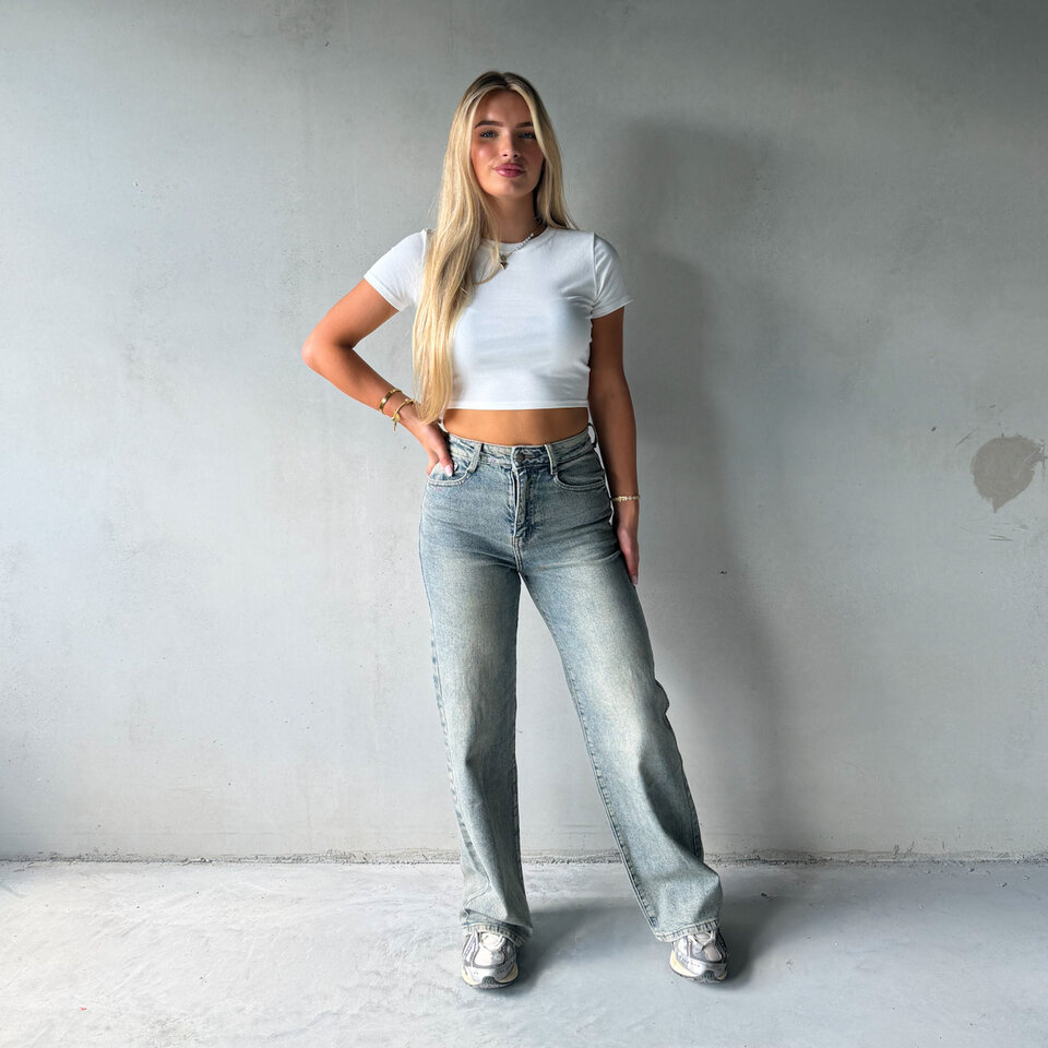 Roos Wide Leg Jeans Dirty Wash