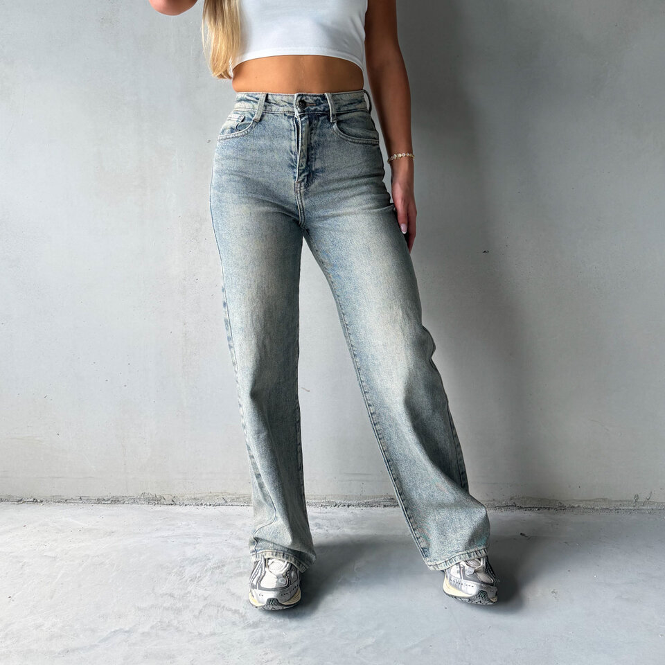 Roos Wide Leg Jeans Dirty Wash