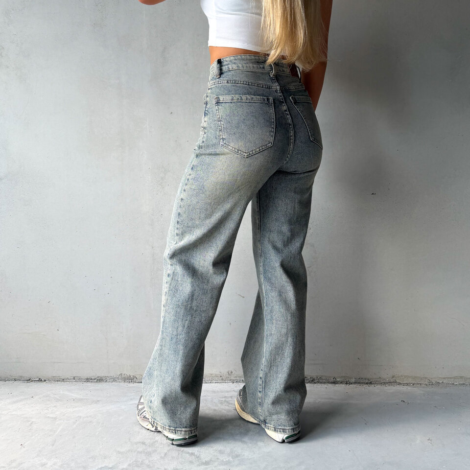 Roos Wide Leg Jeans Dirty Wash