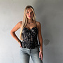 Kanten Corset Top Zwart