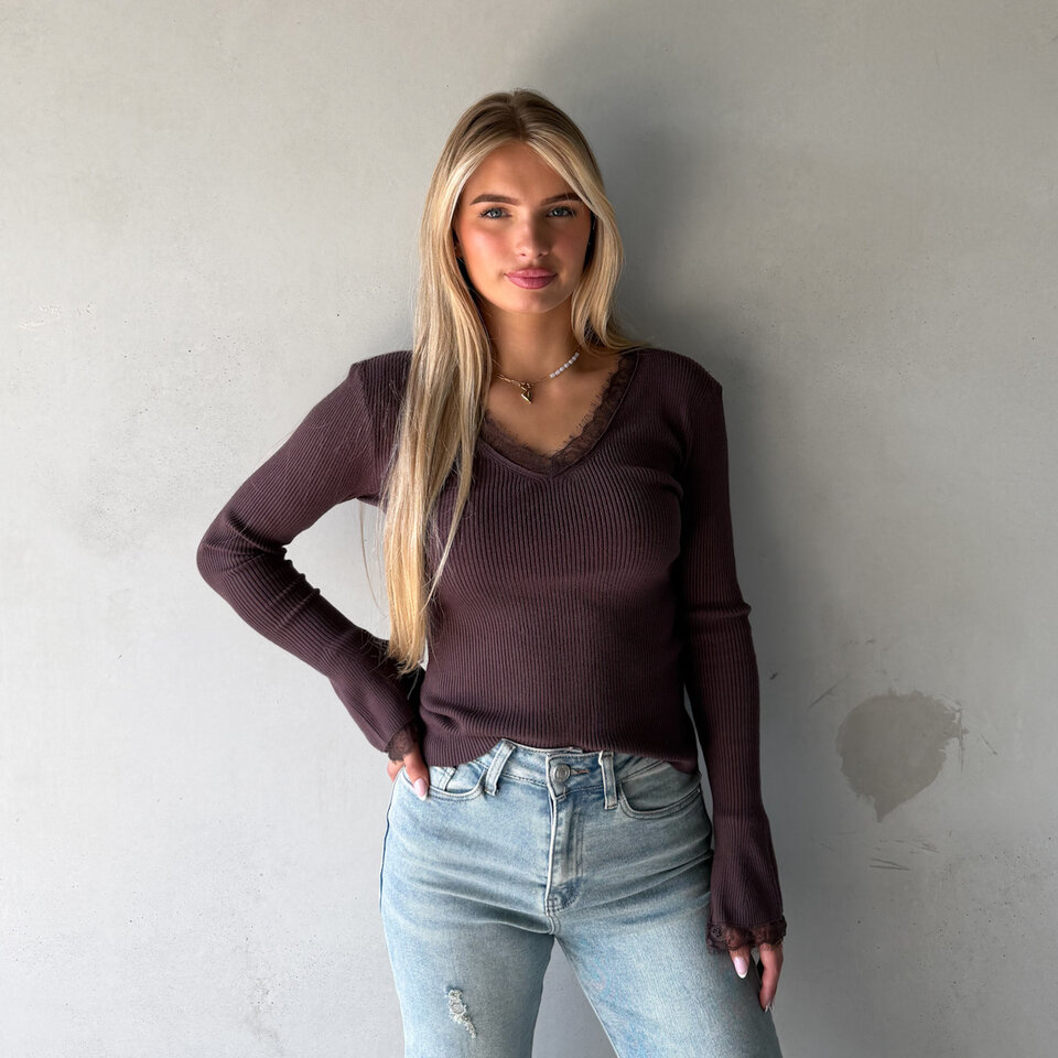 Stephanie Lace Top Bruin