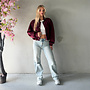 Suede Bomber Jasje Bordeaux
