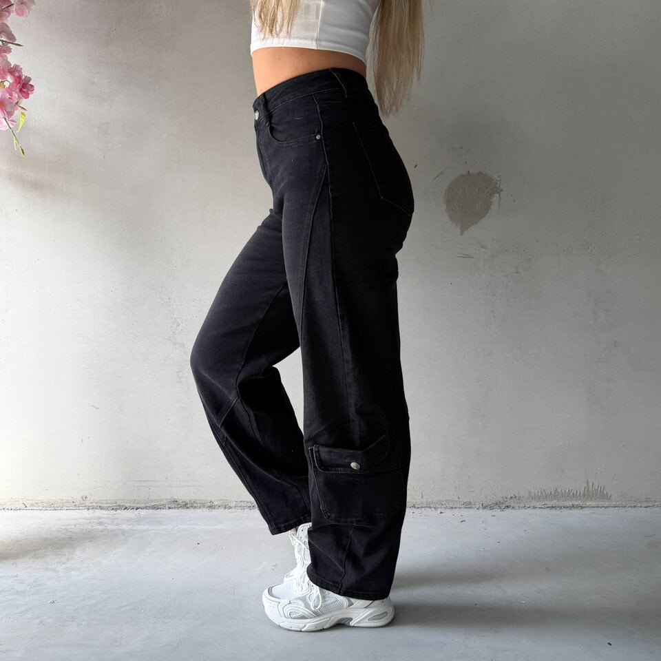 Meave Balloon Jeans Zwart