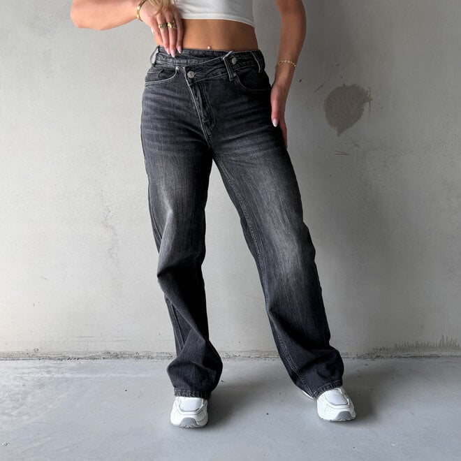 Christel Straight Leg Jeans Grijs
