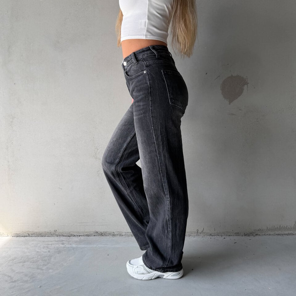 Christel Straight Leg Jeans Grijs
