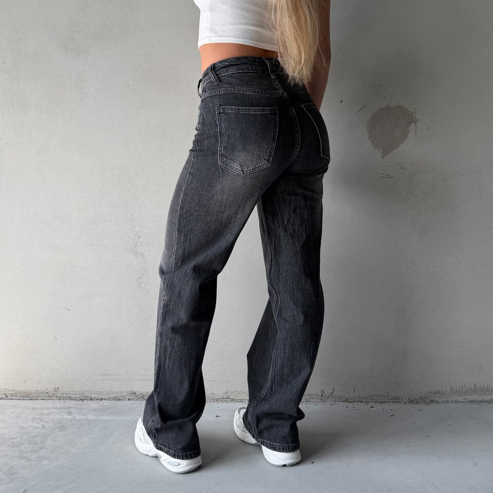 Christel Straight Leg Jeans Grijs