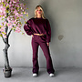Brittney Flared Set Bordeaux