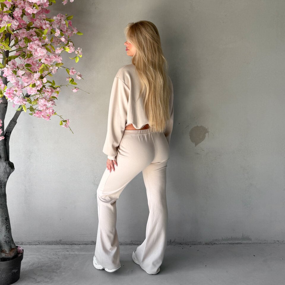 Brittney Flared Set Beige