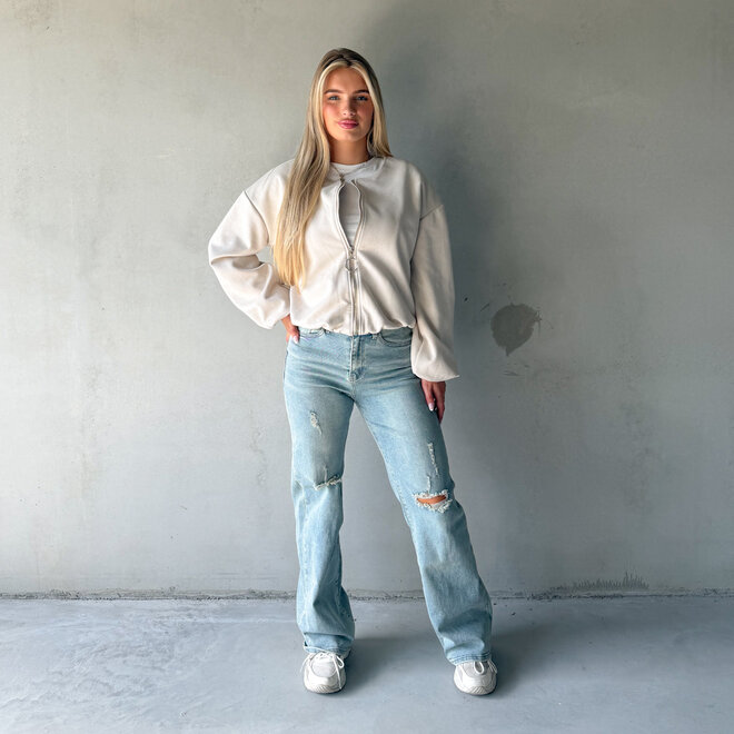 Elke Suede Jasje Beige