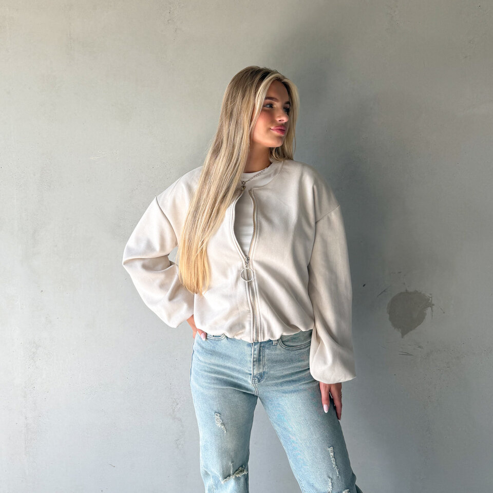 Elke Suede Jasje Beige