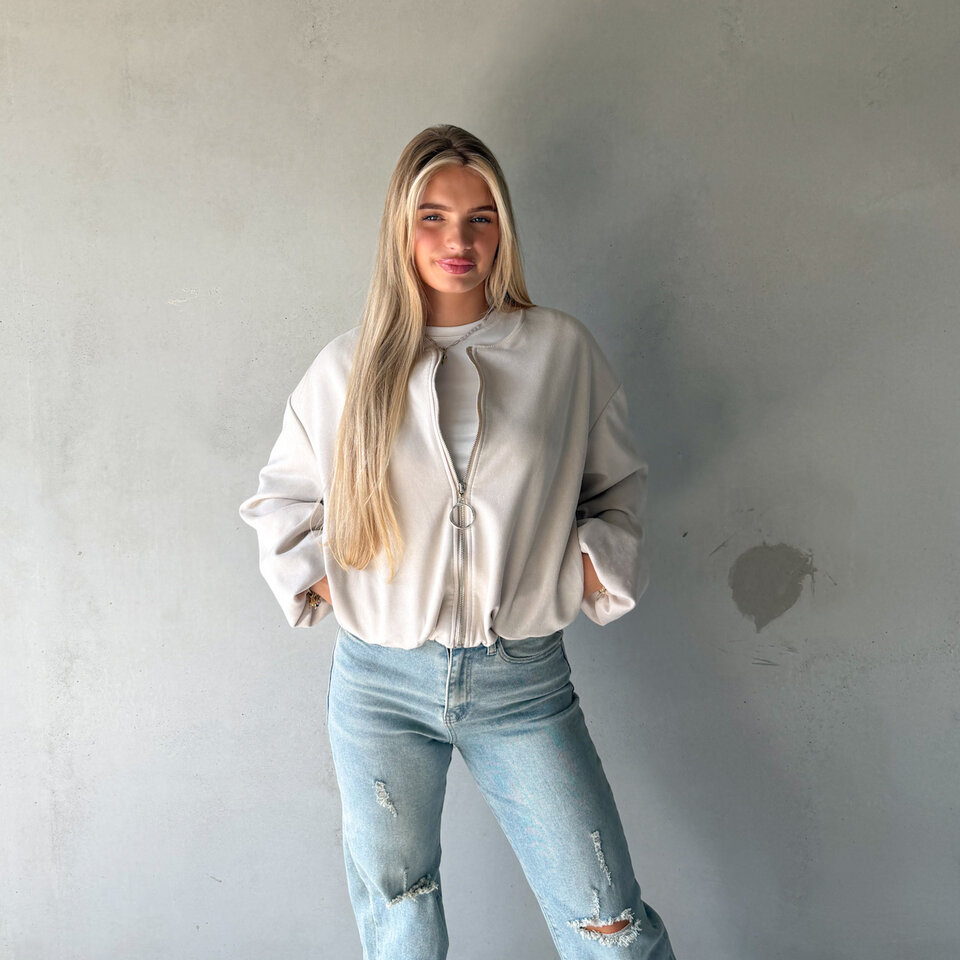 Elke Suede Jasje Beige