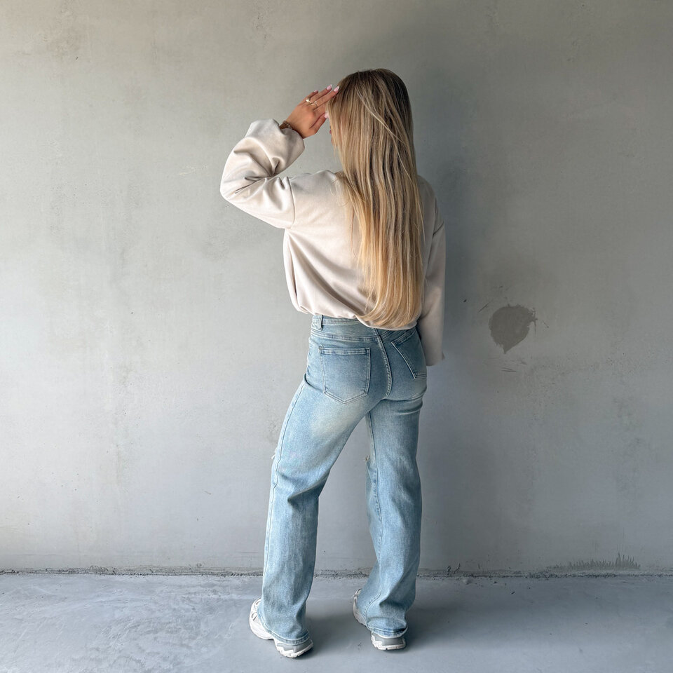 Elke Suede Jasje Beige