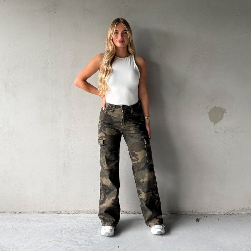 Macy Camouflage Broek Groen