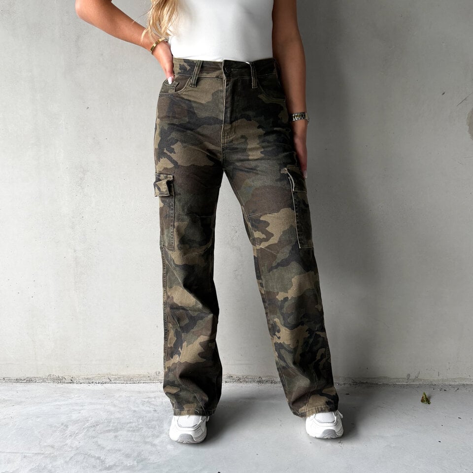 Macy Camouflage Broek Groen