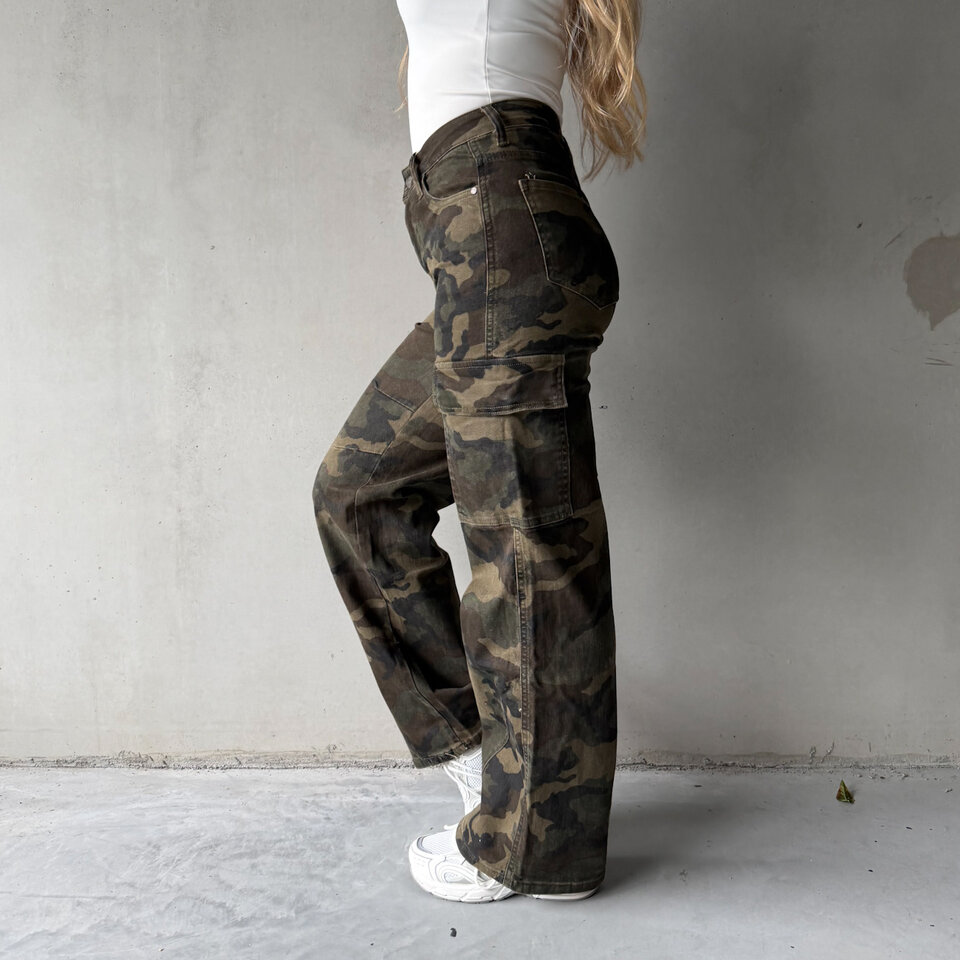 Macy Camouflage Broek Groen