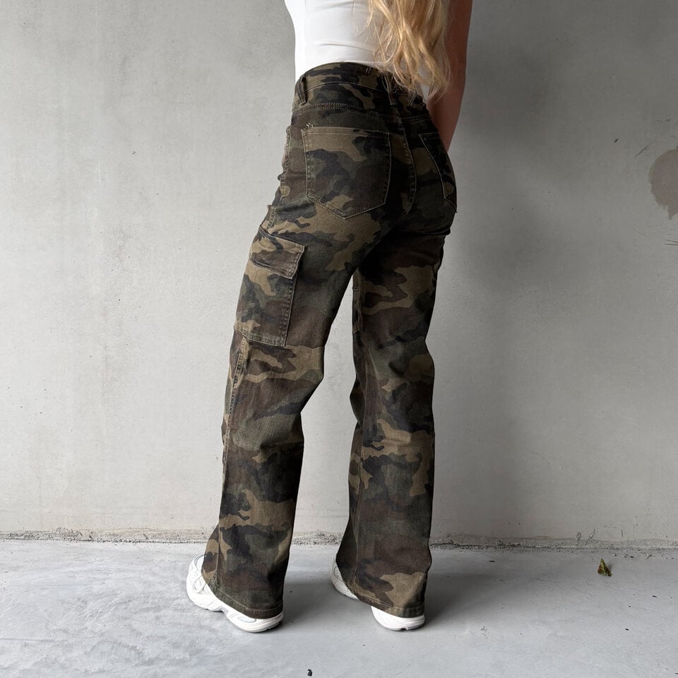 Macy Camouflage Broek Groen