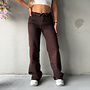 Charelle Wide Leg Jeans Bruin