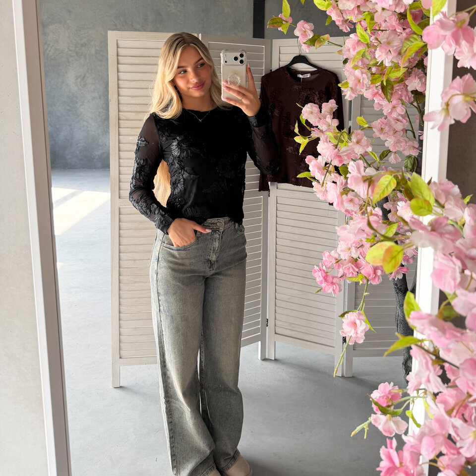 Daisy Top Zwart
