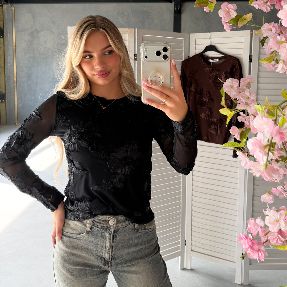 Daisy Top Zwart