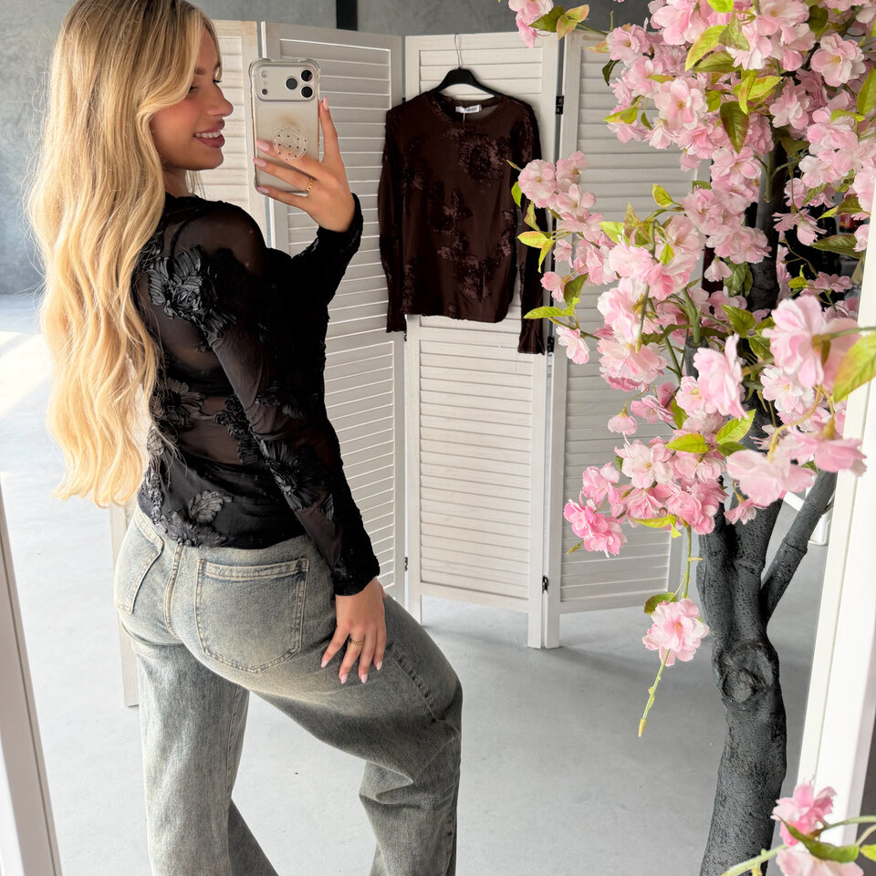 Daisy Top Zwart