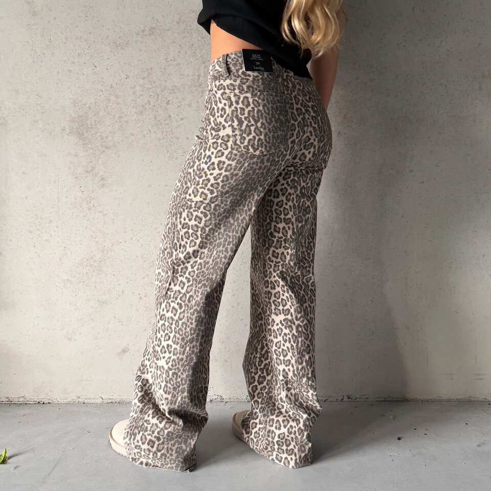TALL Leopard Jeans Beige