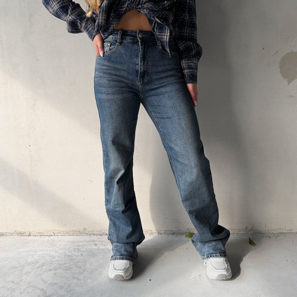 Roxy Wide Leg Jeans Blauw Tall