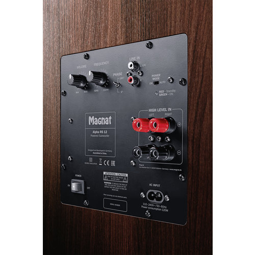 Magnat MAGNAT Alpha RS 12 Subwoofer - walnoot Magnat MAGNAT Alpha RS 12 Subwoofer - walnoot