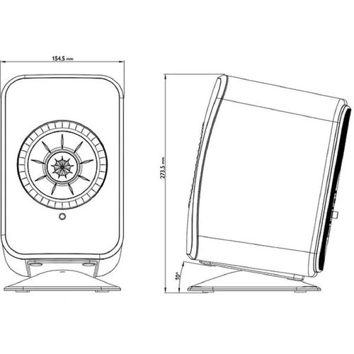 KEF KEF P1 Desk pad tafelstandaard - Zwart (per paar)