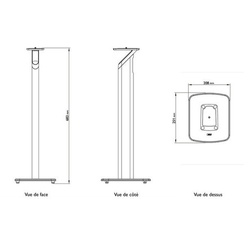 KEF KEF S1 Vloer standaard - Wit (per paar)