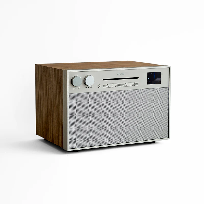 Geneva DeCon M FM DAB Bluetooth en CD-speler Radio Walnoot