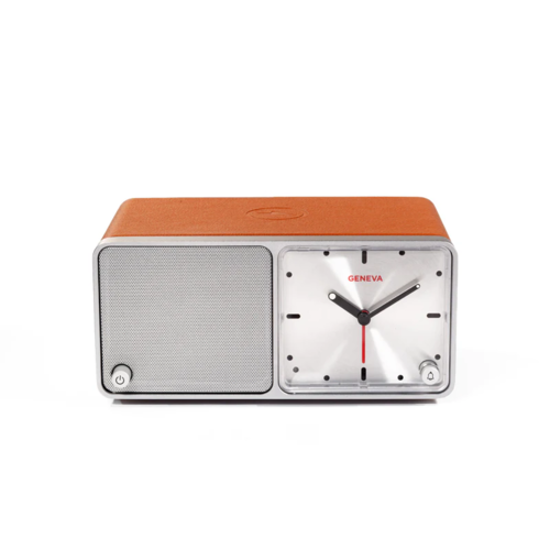 Geneva Geneva Time Wekker/bluetooth speaker - Cognac